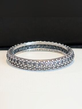 Pandora 925 Ale Silver And Cubic Zirconia "Inspiration within" ring size 60-9